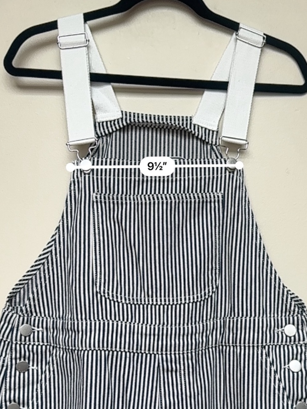 Cider Striped Wide Leg Overalls Blue White Size Large - Picture 12 of 15